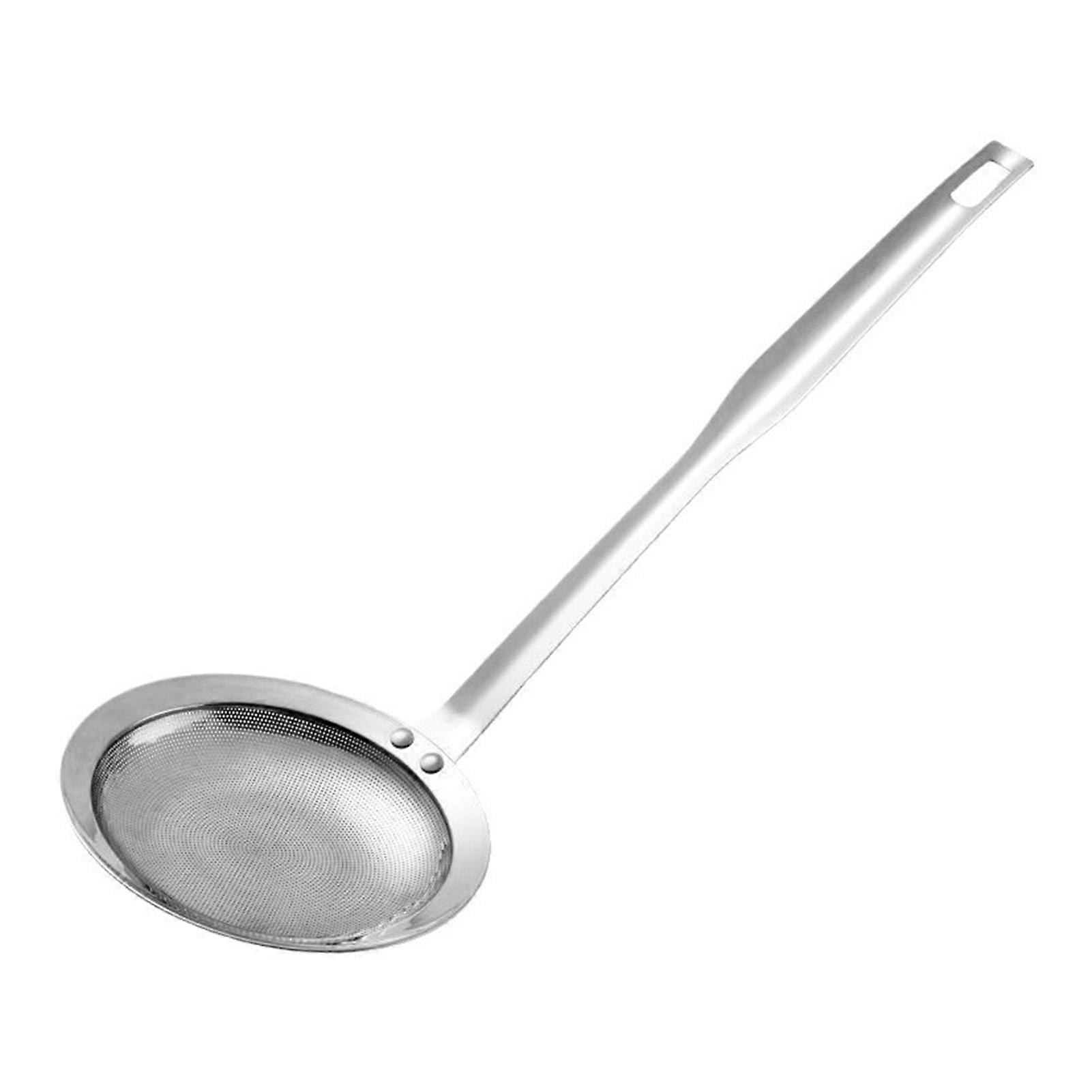 1/2Pcs Stainless Steel Fine Mesh Colander Spoon Strainer Oil Filter Food Strainer with Handle Extra Fine Mesh Strainer Kitchen Gadget for Soups And St