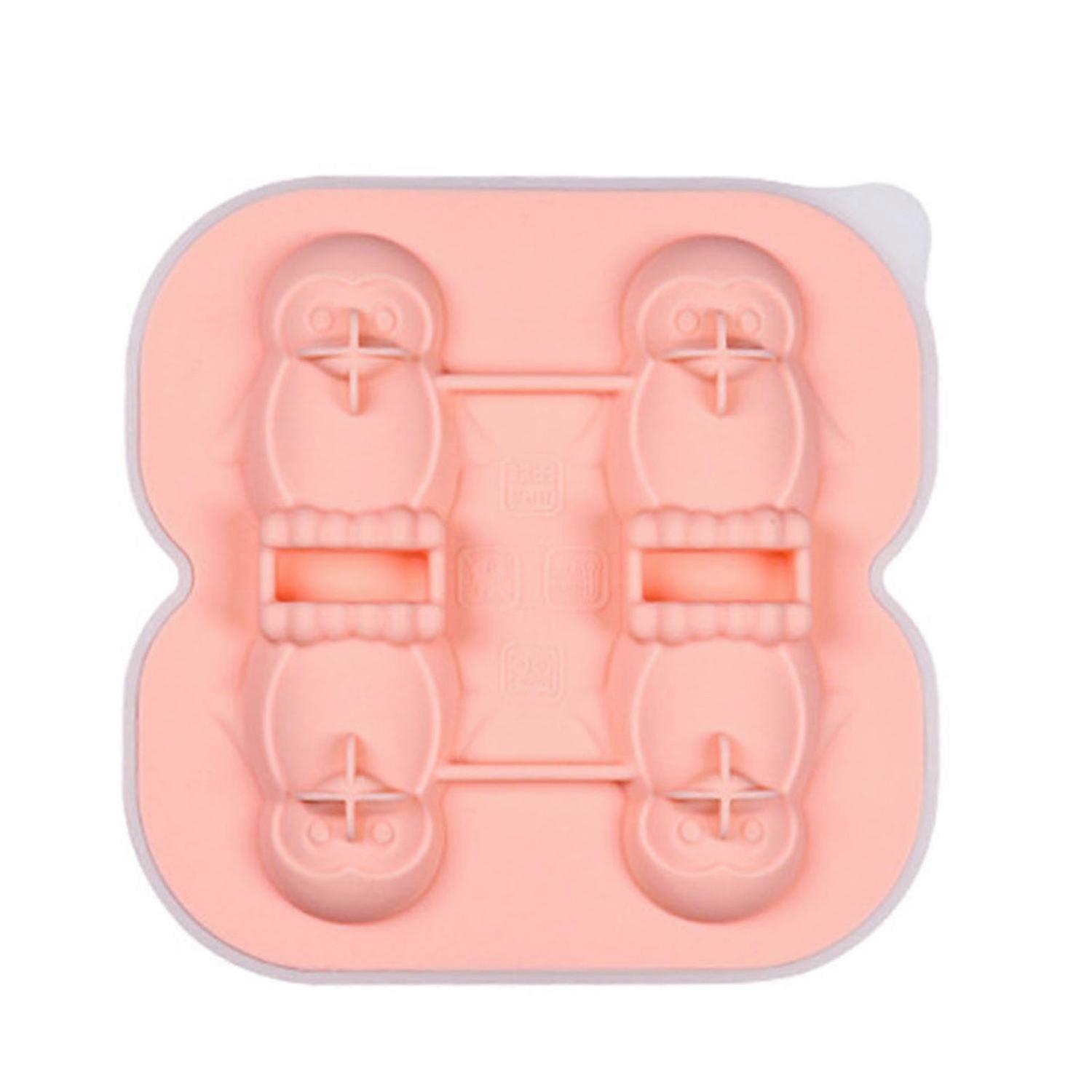 Penguin Shape Ice Tray Mold Non-stick Reusable Ice Cubes Silicone Whiskey Ice Penguin Mold Kitchen