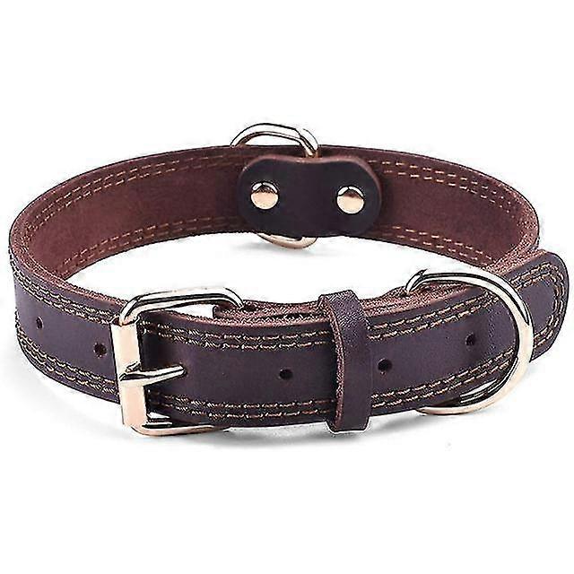 collar durable rustproof medium leather vintage heavy duty large