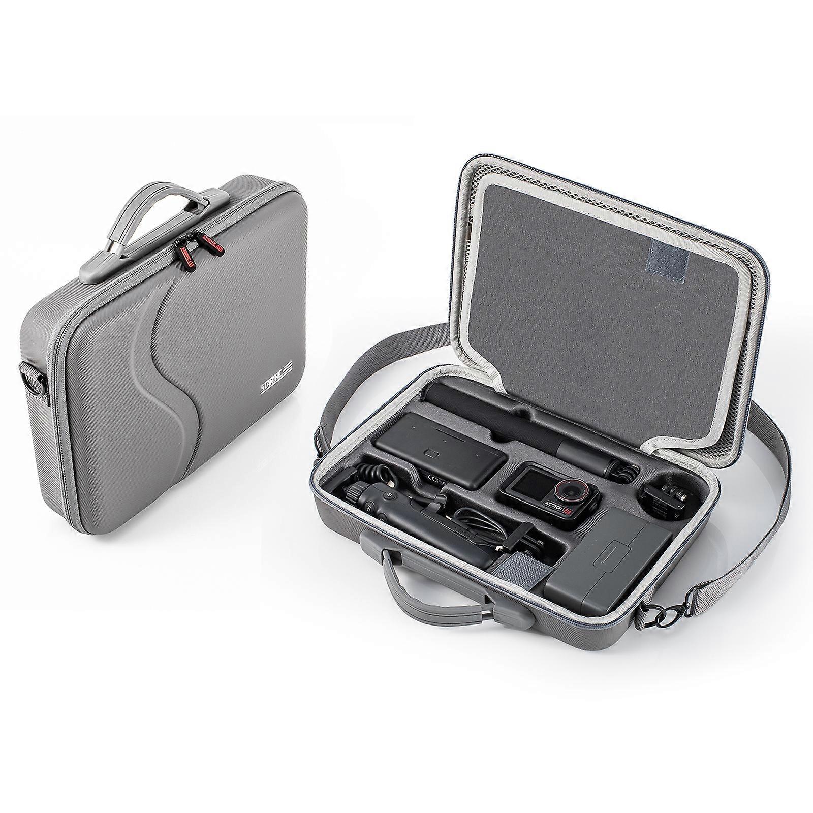 For DJI Osmo Action 5 Pro Action Camera S-Shaped Texture PU Leather Portable Storage Bag