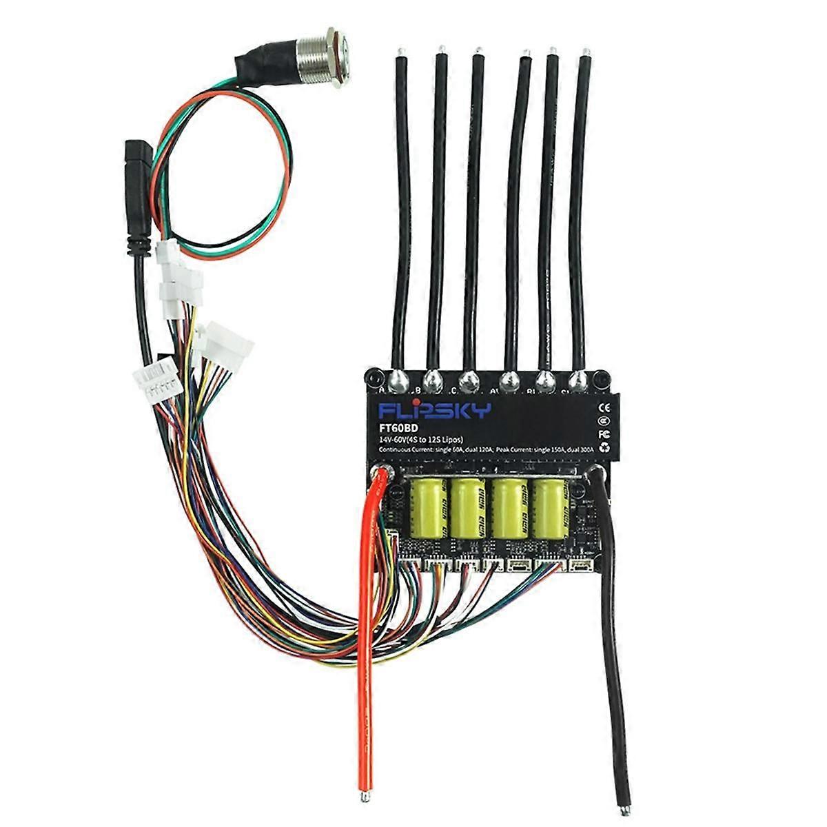 FT60BD Dual ESC 60V 120A for DIY Eboard Scooter Ebike Robotics Speed Controller for Brushless Moto