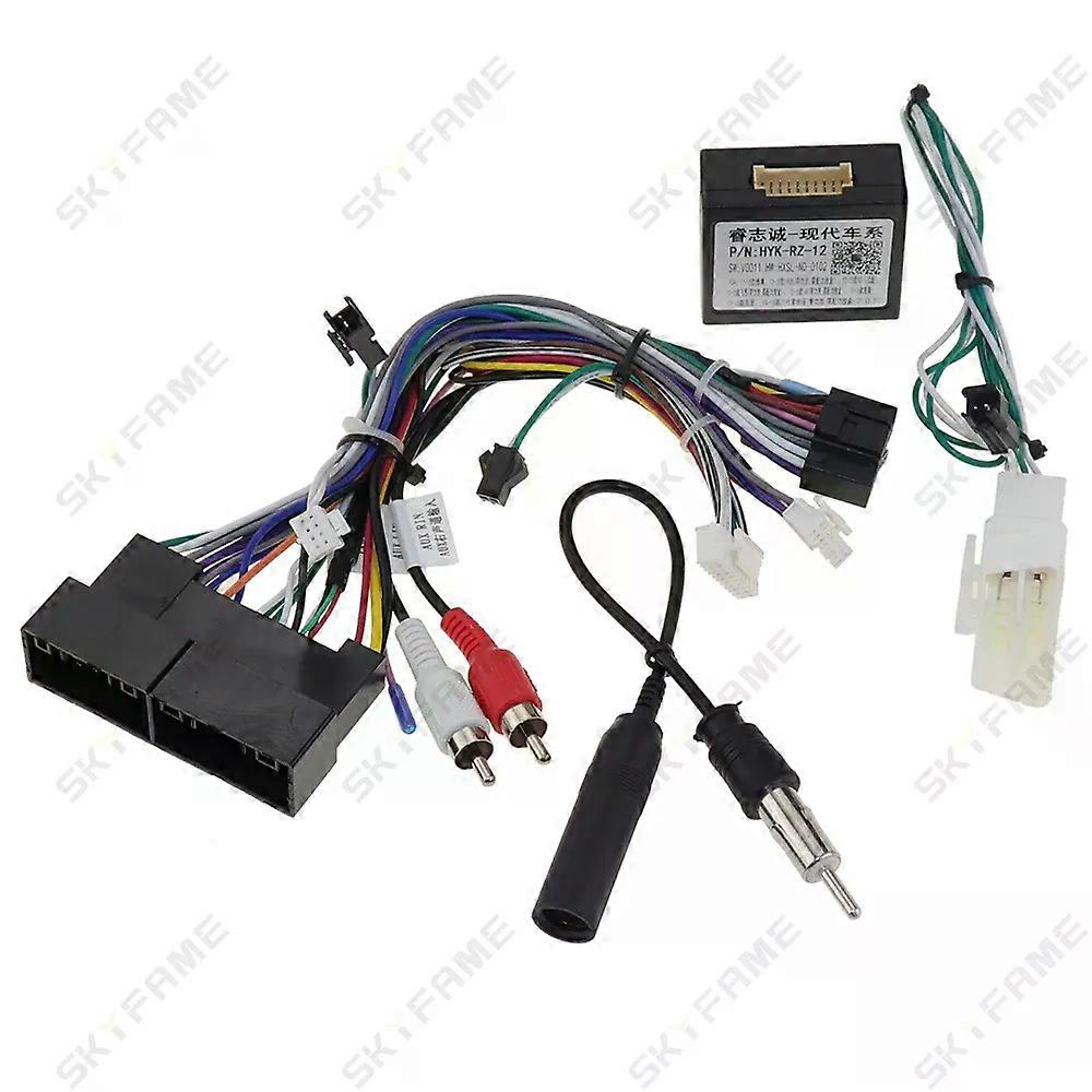 Applies to 16Pin Car Wiring Harness Adapter Canbus Box Decoder Android Power Cable Fo Hyundai Ix35