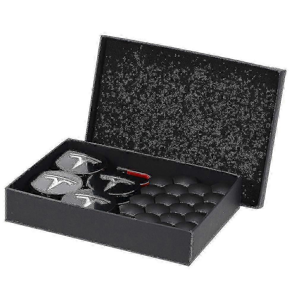 For Tesla Wheel Cap Kit Center Hub Cap Set Wheel Nut Cover Hub Cover for Model Y Mode 3 Mode S Mode X