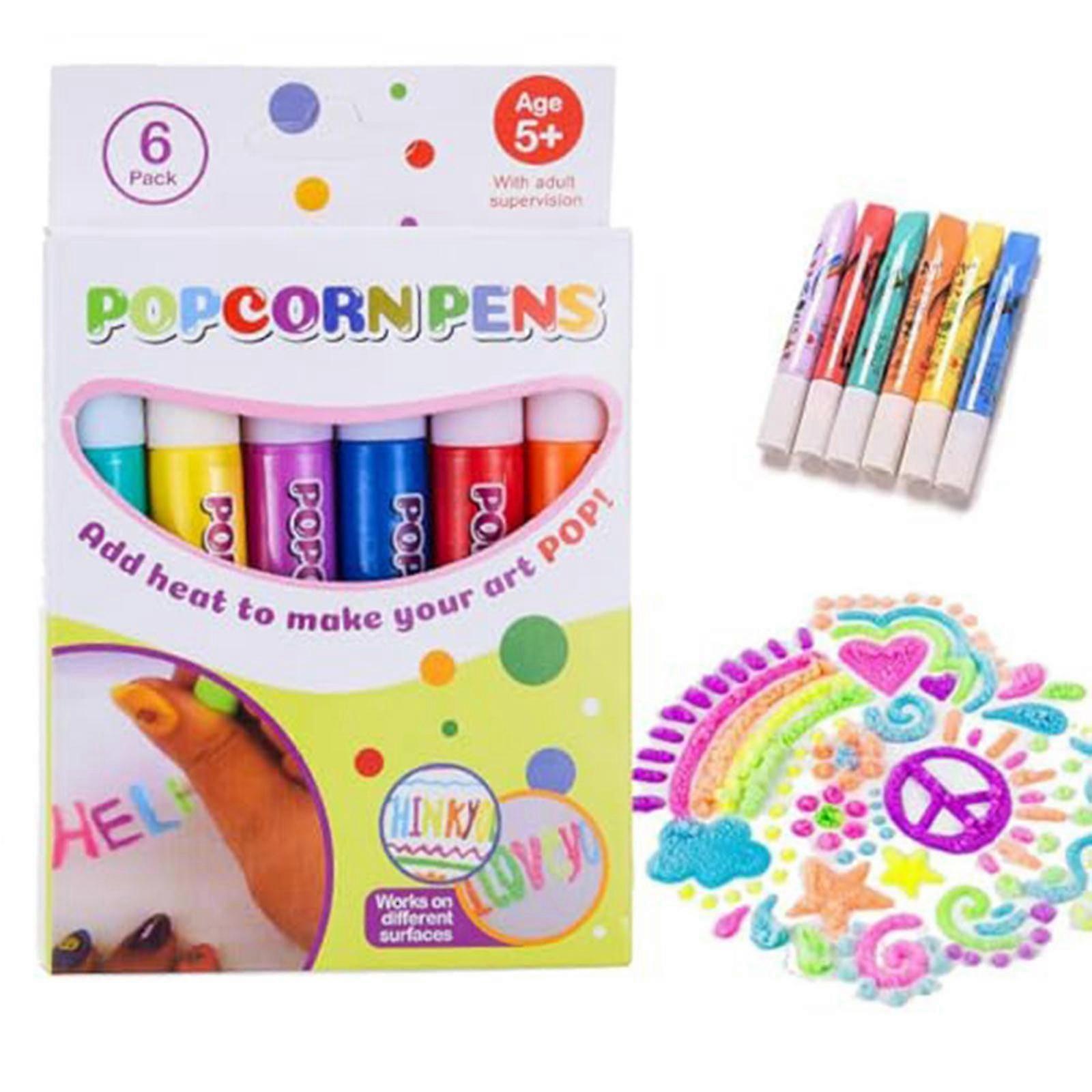 Pens Diy Bubble Popcorn Drawing Pens Puffy Bubble Pen Puffy 3dart Safe Pen, Popcorn Pens, Magics Colour Diy Bubble Popcorn Drawing Pens For Greeting