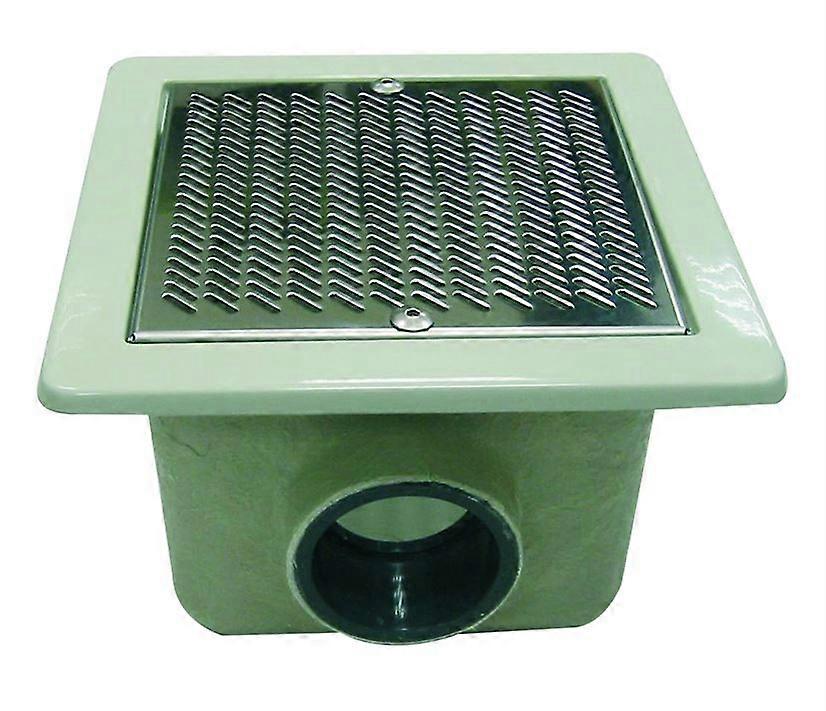 Certikin Main Drain 410 X 410 With 110Mm Connections - 33M³/Hr (0.3M/S) 55M³/Hr (0.5M/S) (PMD410/110R)