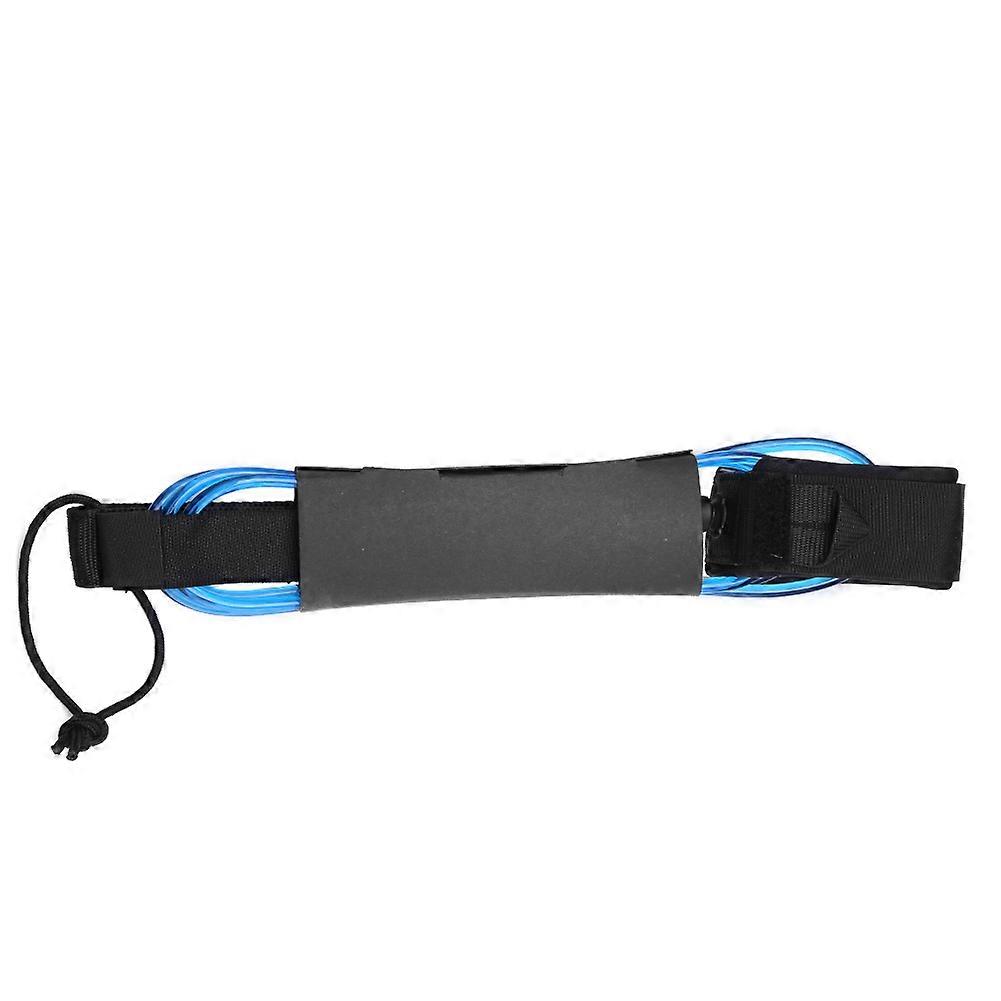 TPU 6ft 5.5mm Paddle Board Leash With Double Swivels (transparent blue)