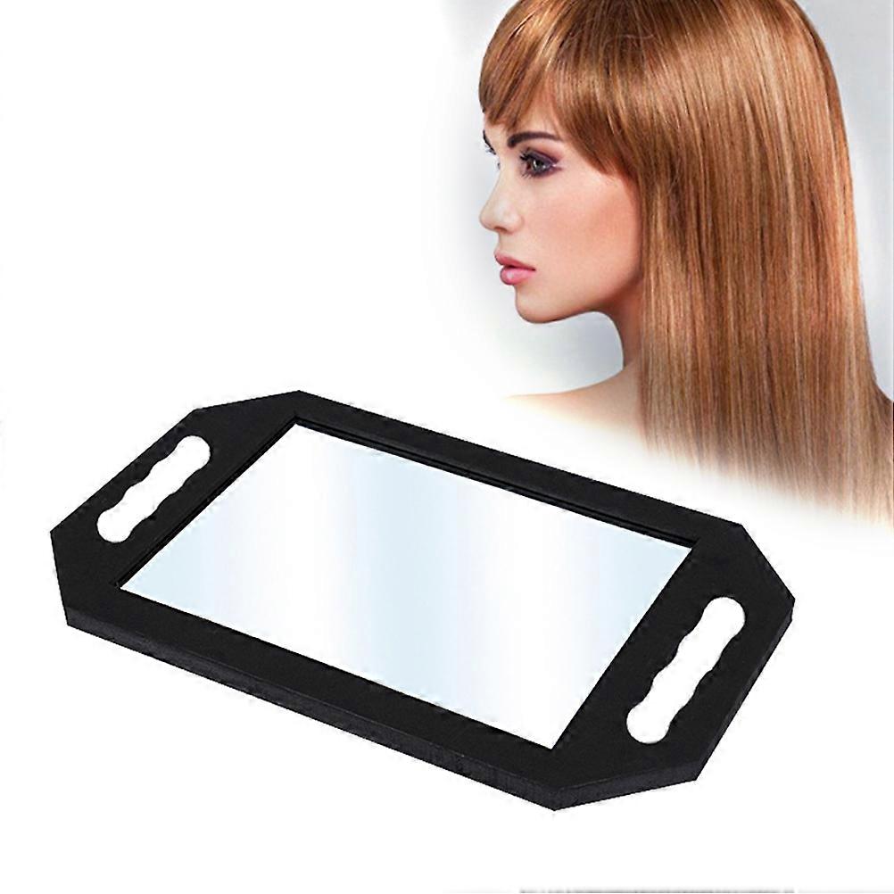 Professional Handheld Mirror Sponge Salon Barbers Glass Mirror Foam Frame Shockproof Makeup Mirror