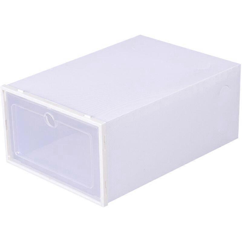 Transparent Plastic Clamshell Shoe Box, Large with Round Holes, 1PC