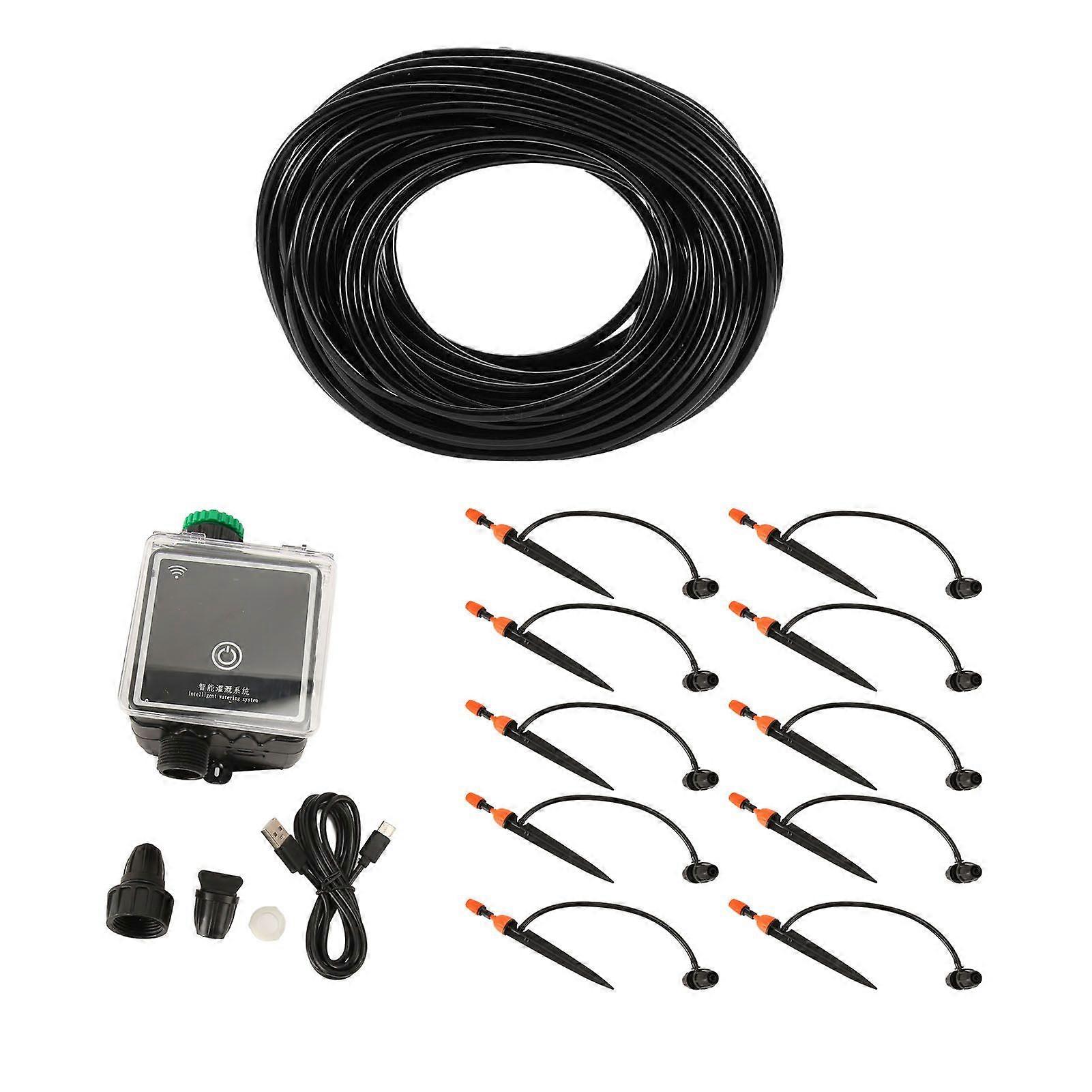 Irrigation System Kit WiFi Remote Control USB 5V Adjustable Sprayable Drippable with Watering Timer Garden Watering System for Balcony Home 10m / 32.8