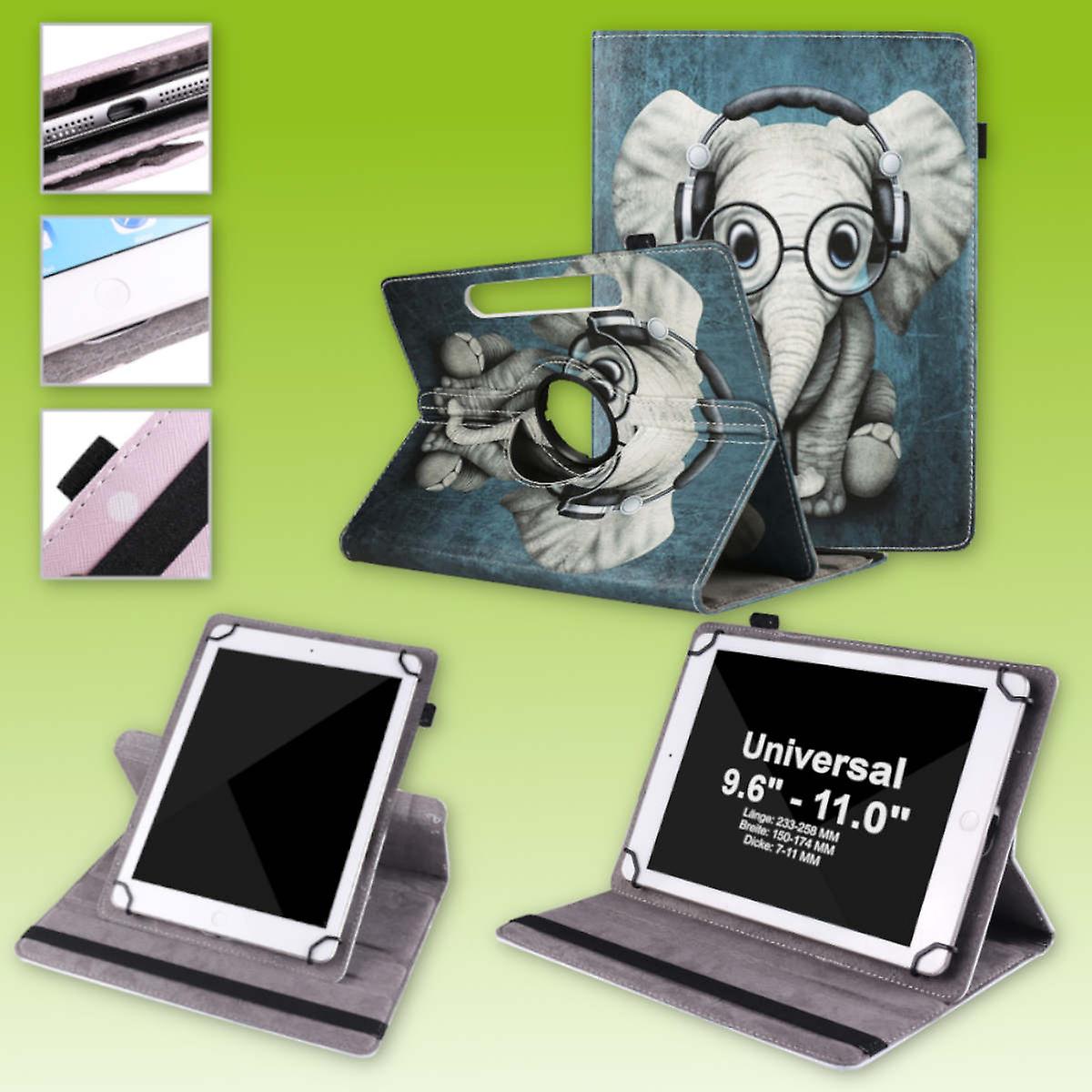 For Nokia T20 / T21 Tablet 10.4 360 Degree Rotation Universal Motif 1 Tablet Case Artificial Leather Cover Cases