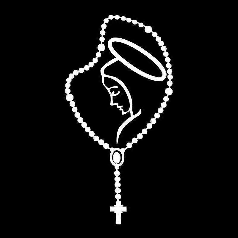 J113# Rosary Virgin Mary Fatima Sticker on The Car Vinyl Decal Waterproof Decoration Car Stickers