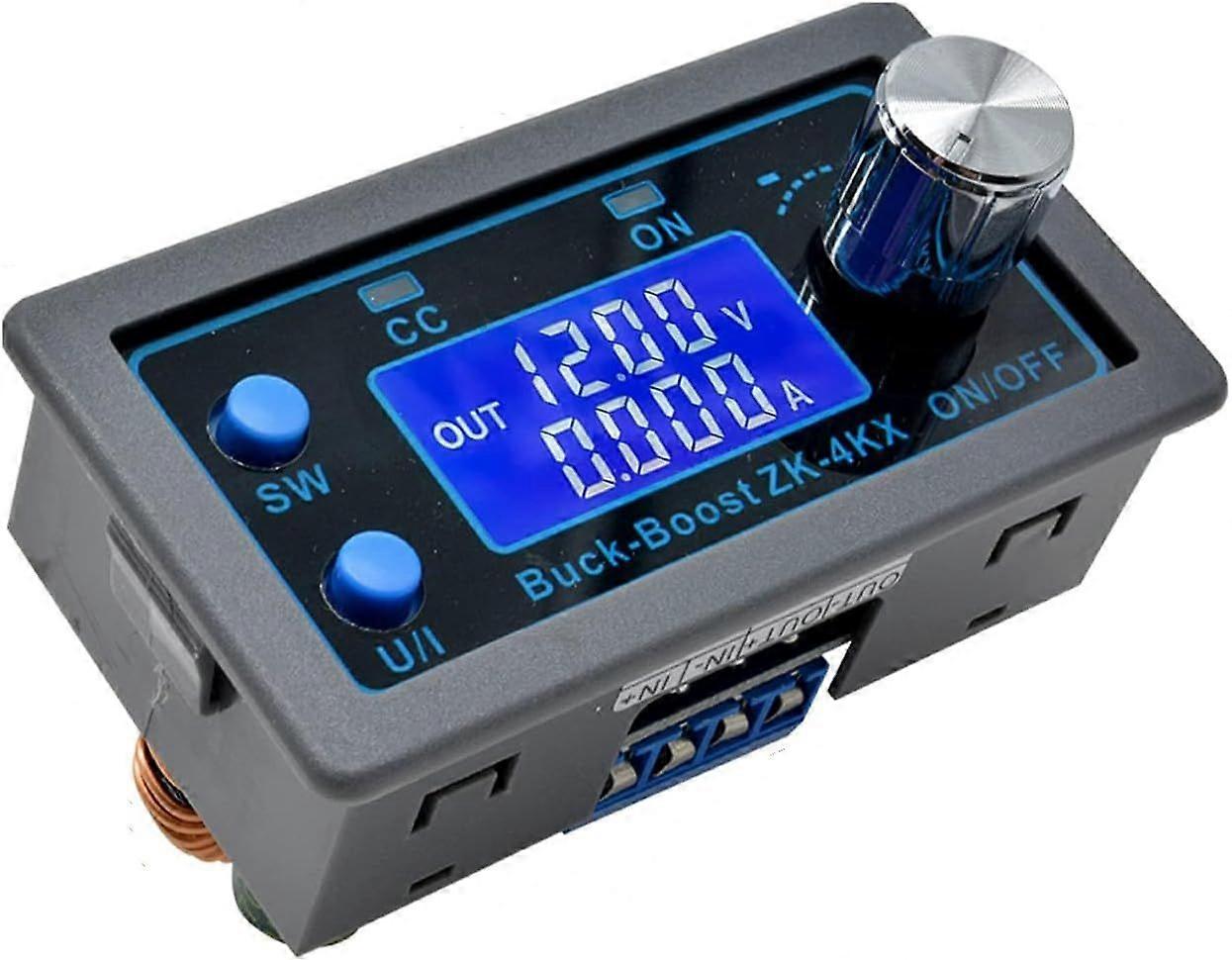 DC Buck Boost Converter Variable Voltage Regulator CC CV Power Supply Module 0.5-30V 4A 5V 6V 12V 24V LCD Display Adjustable Voltage Lab Power Supply