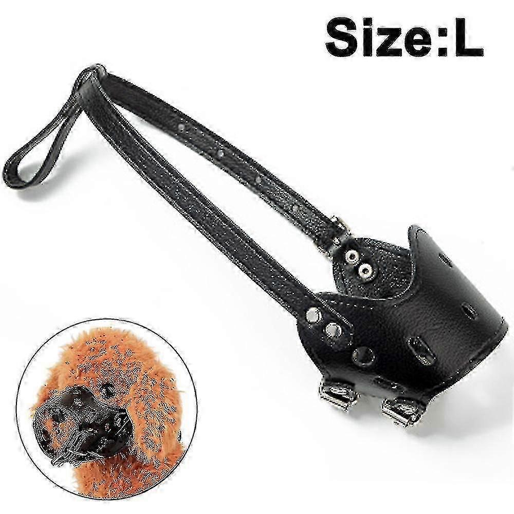 Dog Muzzle Pu Leather Anti-Bite And Anti-Ingestion Pet Dog Muzzle