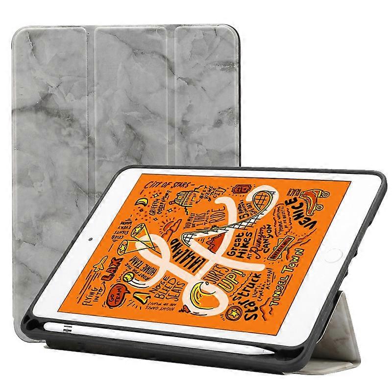 Marble Texture Pattern Horizontal Flip Leather Case for iPad Mini 2019, with Three-folding Holder & Pen Slot & Sleep / Wake-up Function