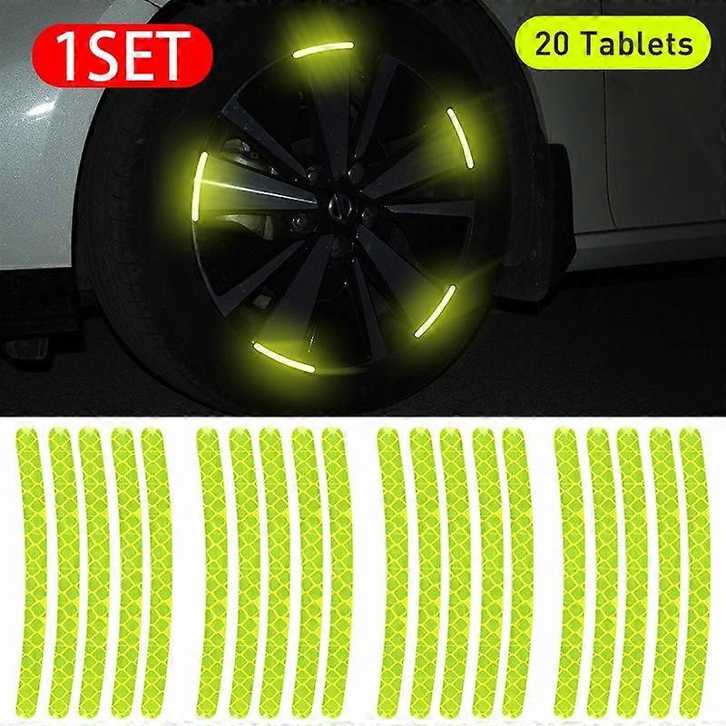 20 buc roată auto autocolant reflectorizant decor anvelope autocolant butuc roată autocolant reflectorizant autocolant personalizat corp autocolante luminoase