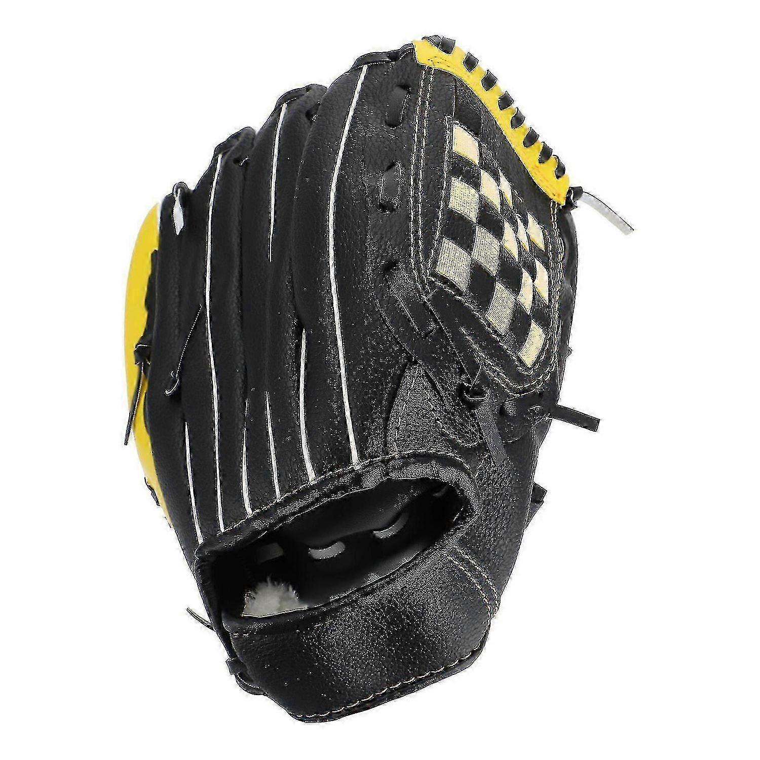 1pc Gant de baseball Gant de softball pratique Gant durable (jaune Noir)