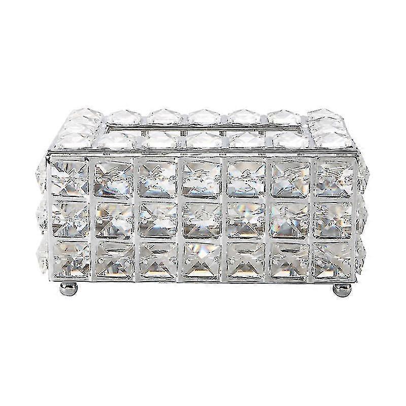 Crystal Rectangular Decorative Tissue Box Holder