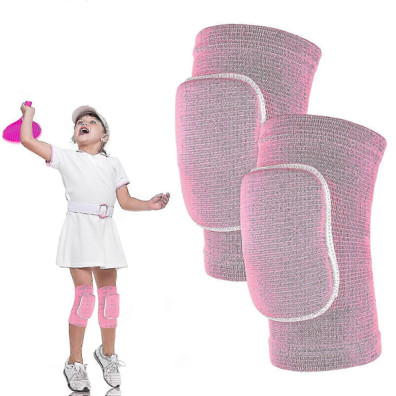 רפידות ברכיים לילדים חליפה לגיל 7-12 שנים, היאבקות כריות ברכיים כדורעף רפידות ברכיים ספוג עבה נערות נוער Anit-slip ספורט סד תמיכה בברכיים עבור V