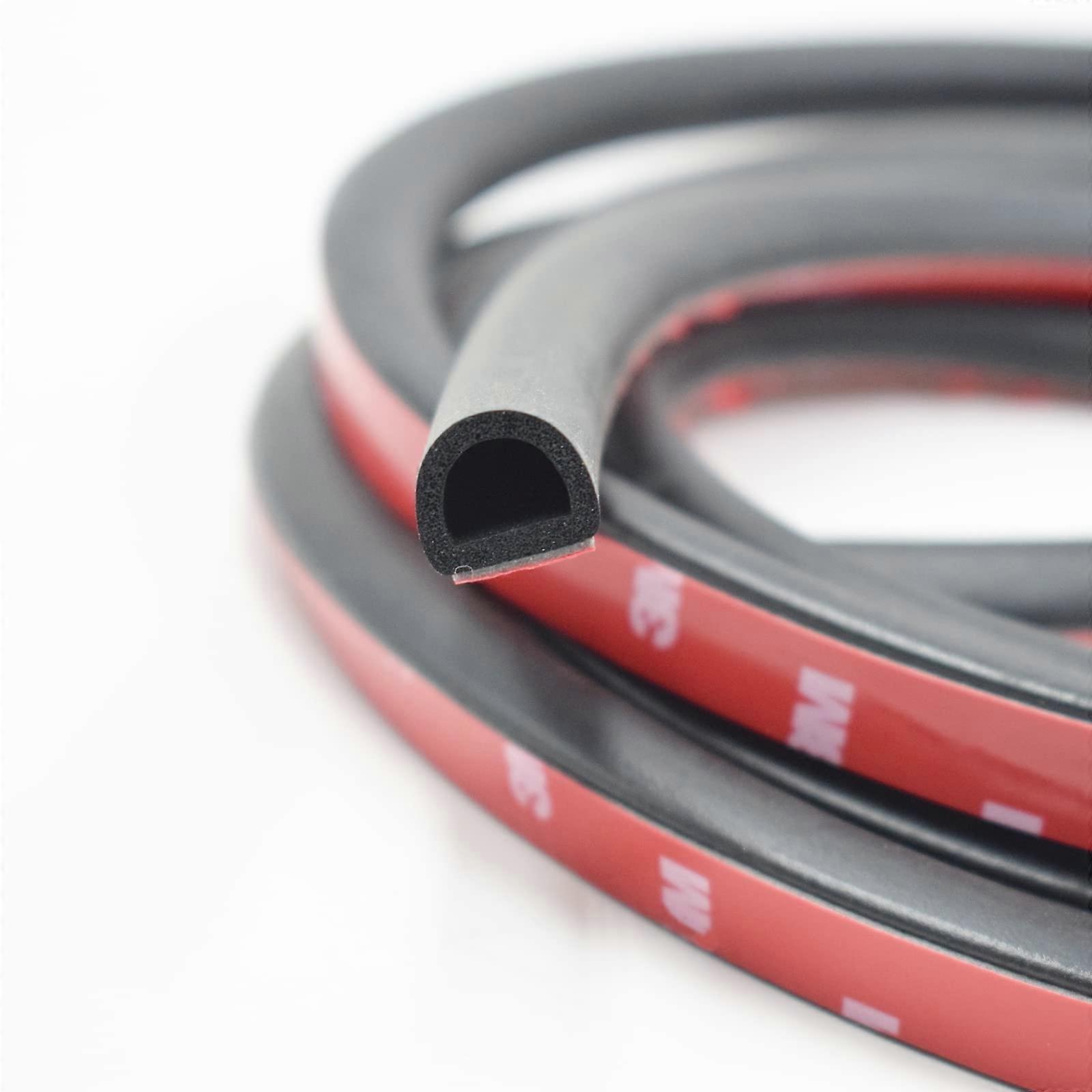 10-Foot Self-Adhesive Rubber Seal Strips for Door Gaps, Soundproofing and Dustproofing, Home Use, Weatherproof Material