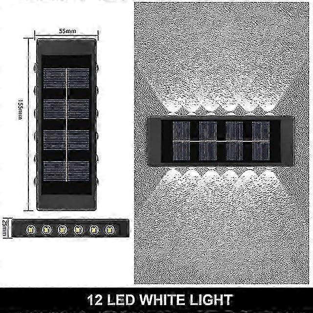 Solar Wall Lamp Outdoor Waterproof Up And Down Luminous Lighting