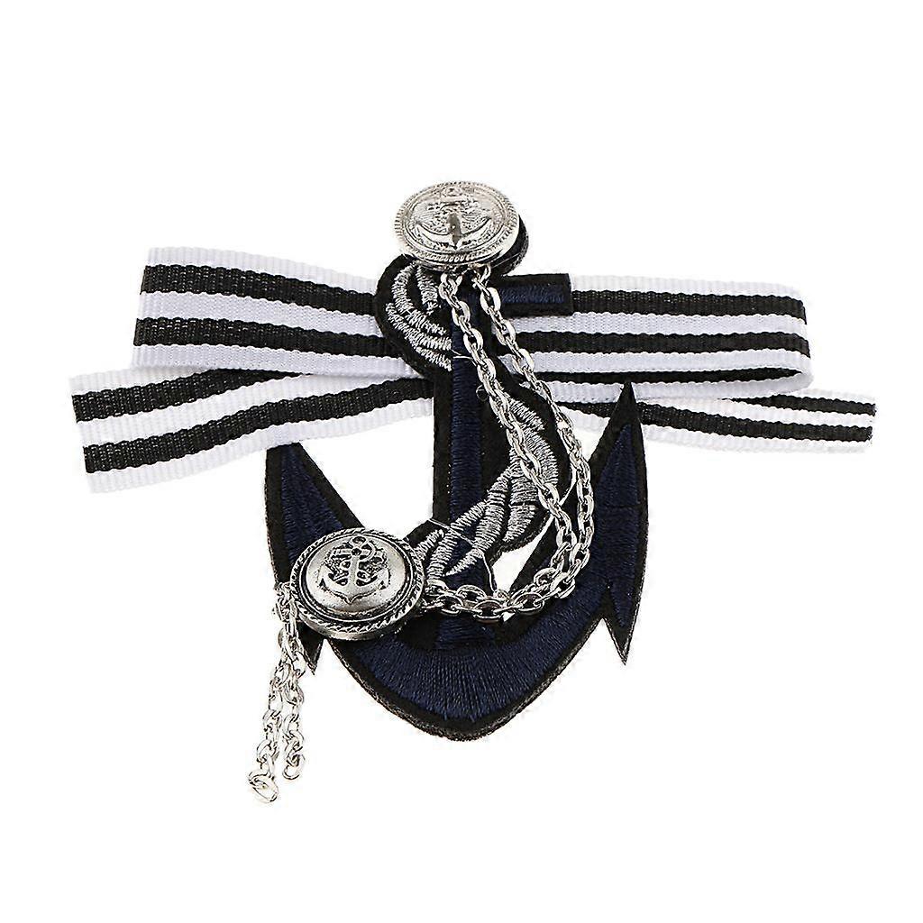 Fabric Badge Brooch Pin Anchor Shape