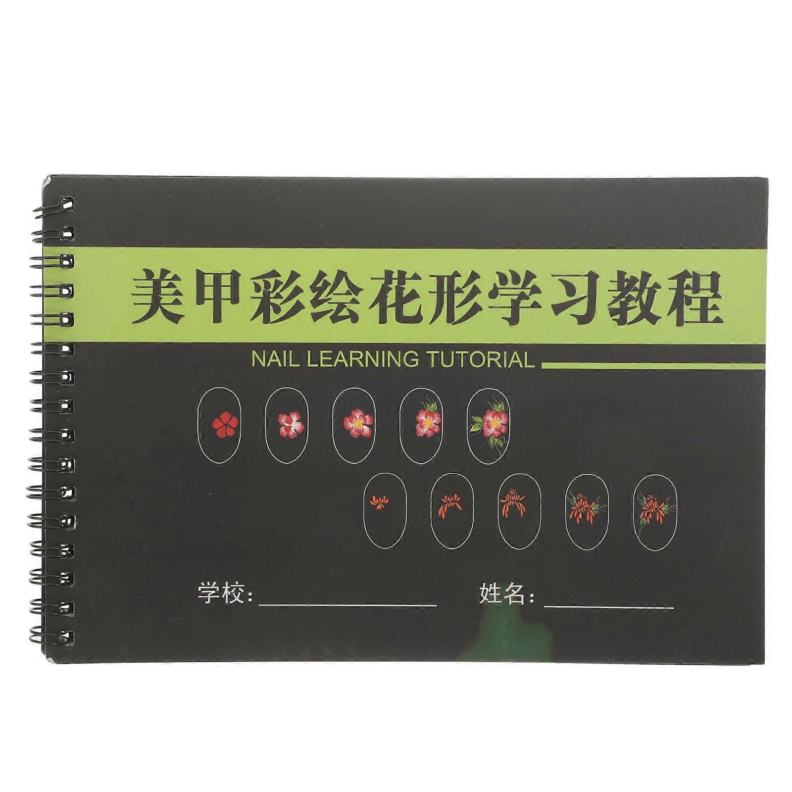 Nail Practice Book Learning Paper Book Nail Practice Template Manicure Drawing Exercise Book