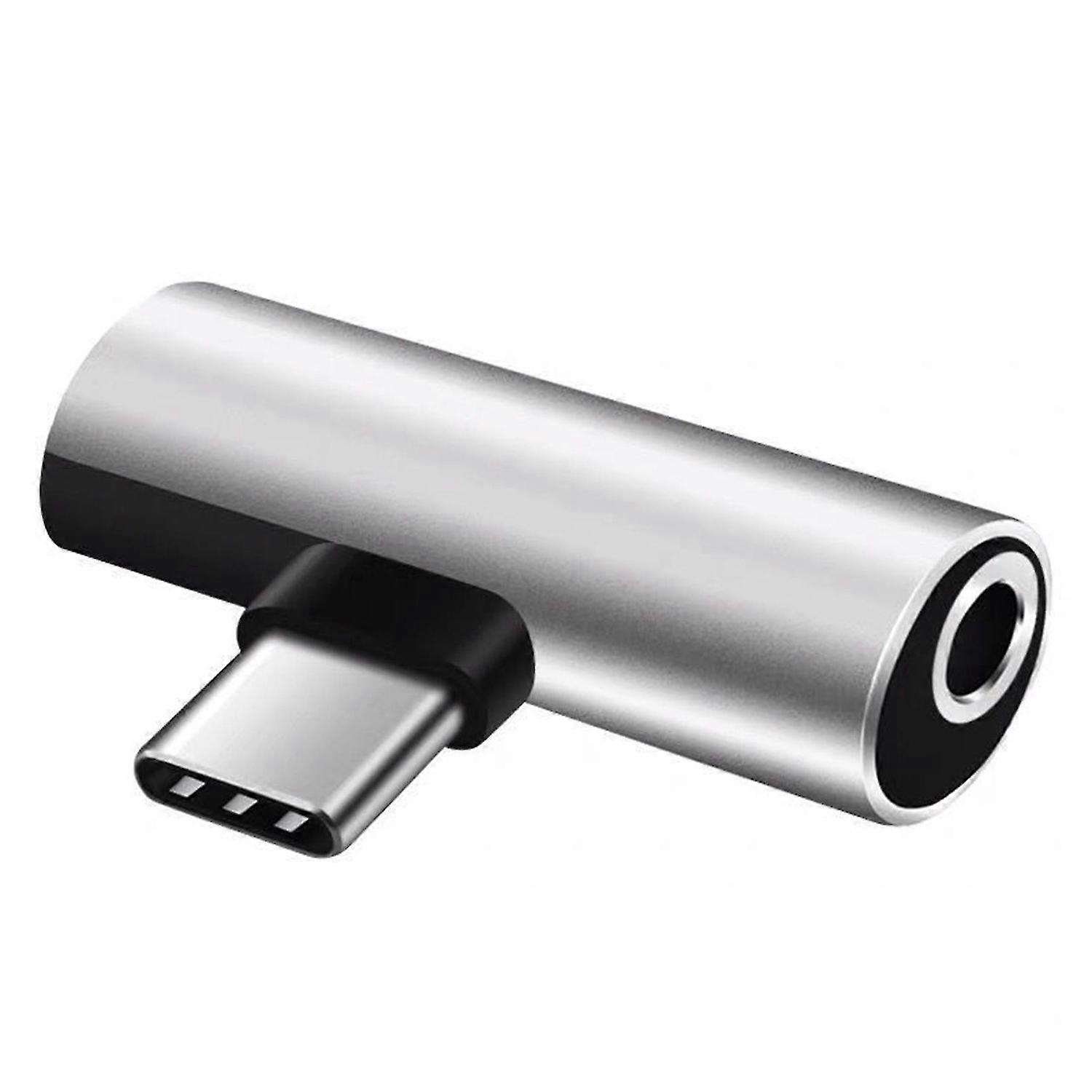 2 in1 Fast Charging Stable Transmission Plug Play Audio Adapter Type-C to 3.5mm Headphone Jack Conve