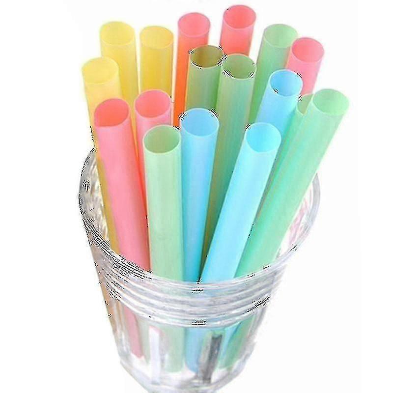 Colorful Large Drinking Straws For Bubble Smoothie