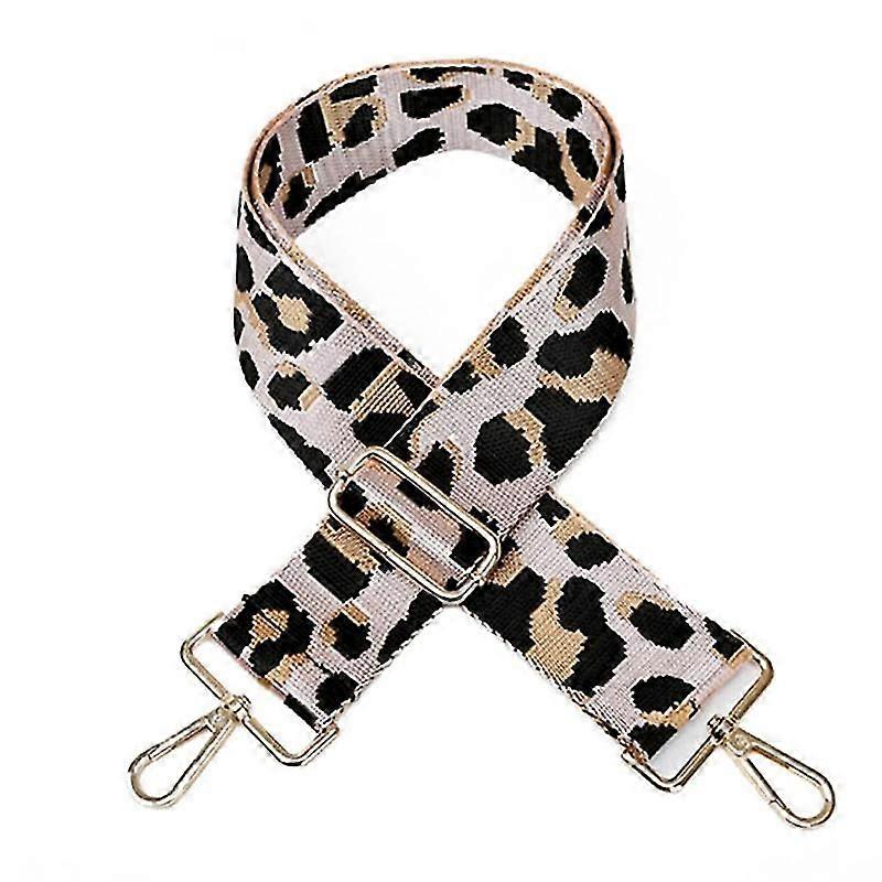 Leopard Print Adjustable Handbag Shoulder Strap Replacement With Metal Swivel Hooks Bag Accessories