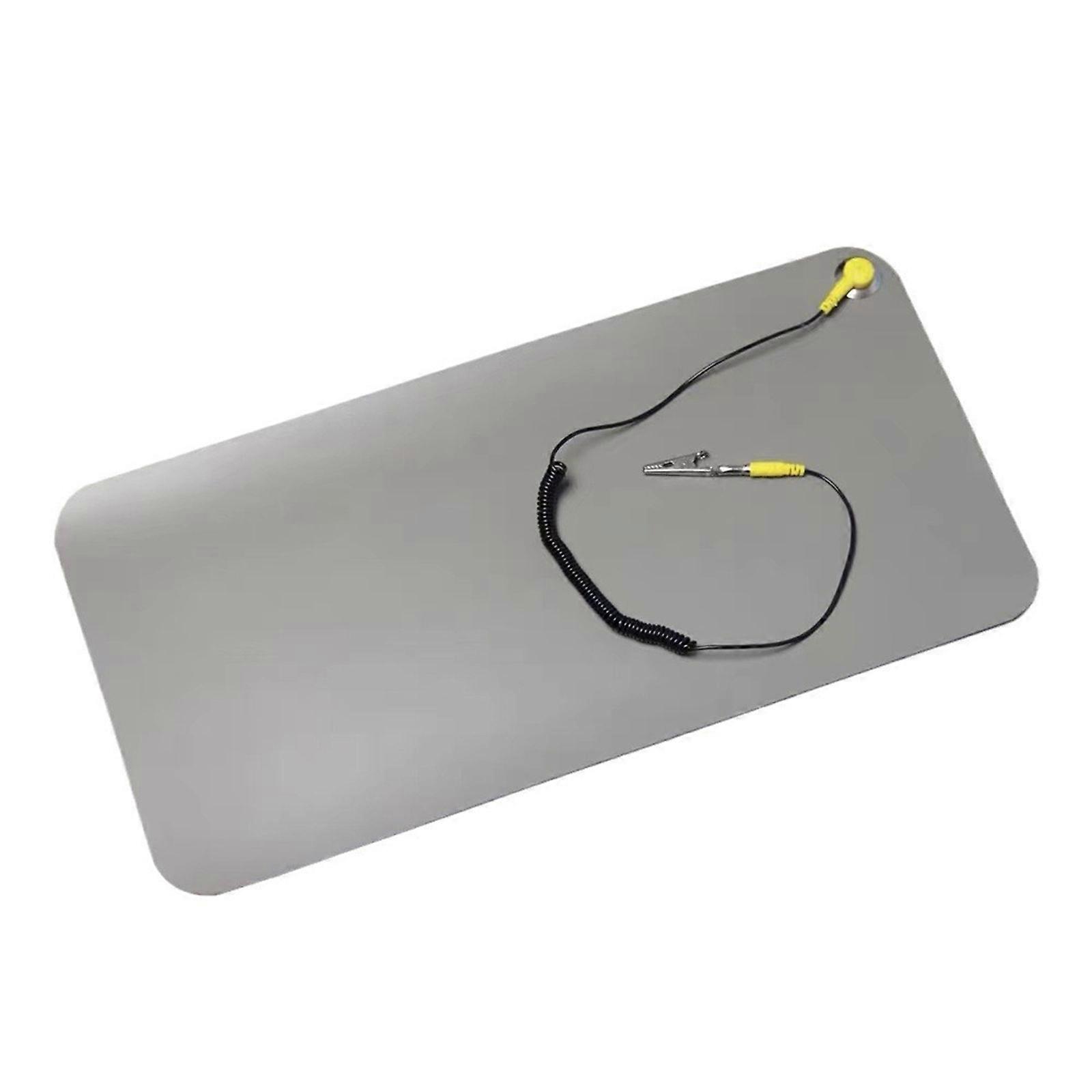 Antistatic Safety Mat with Grounding Wire and ESD Wriststrap Suitable for Computer, Mobile Repair, Sensitive Electronics