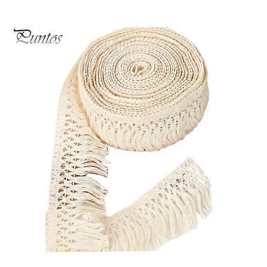 9m Cotton Tassel Trim Boho Long Fringe Sewing Trim Easy to Use DIY Tassel Fringe Trim for Clothes Lamp Shade Curtain Crafts Accessories