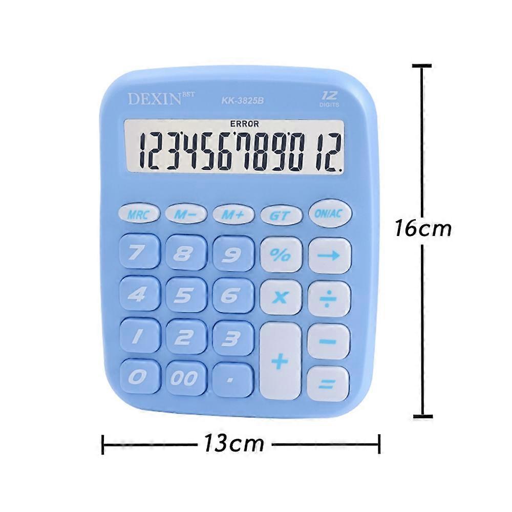 Cute Calculator 12 Digit Large LCD Display Big Button Candy Colored Desktop Calculator Suitable for