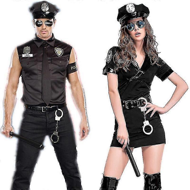 大人の警察官 警察官 コスチューム 男性用コスプレ 女性カップル ハロウィーン マスカレード 新年 ファンタジアドレス