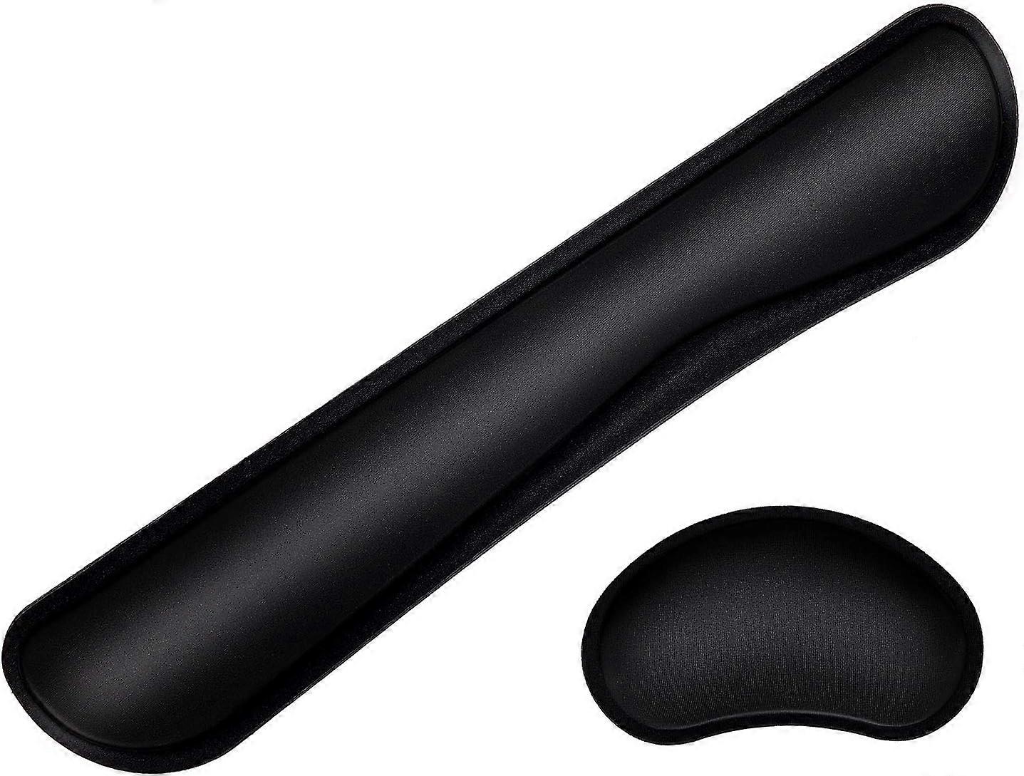 Eco-friendly Materials Wrist Rest Set, Slow-Rebound Foam Non-Slip Rubber Base, Ergonomic Design for Pain Relief and Comfortable Typing, Stylish
