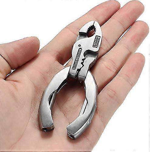 Compact All-rounder, Pocket Multitool With Stainless Steel Construction And One-handed Adjustment, Portable Tool Kit For Smooth Jaws And Wire Cutters