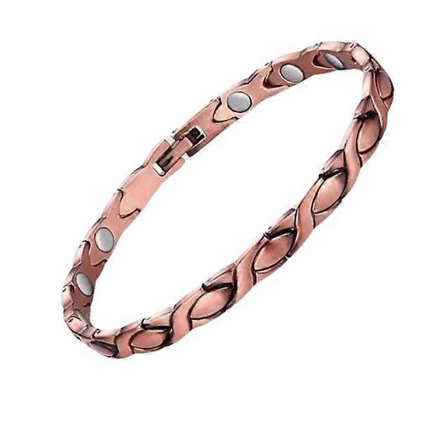 Women's red copper anklet with magnetic anklet copper jewelry