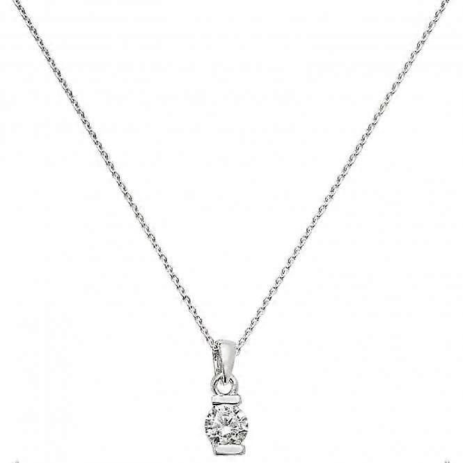 Acotis Silver Pendant On Chain Zirconia G3269