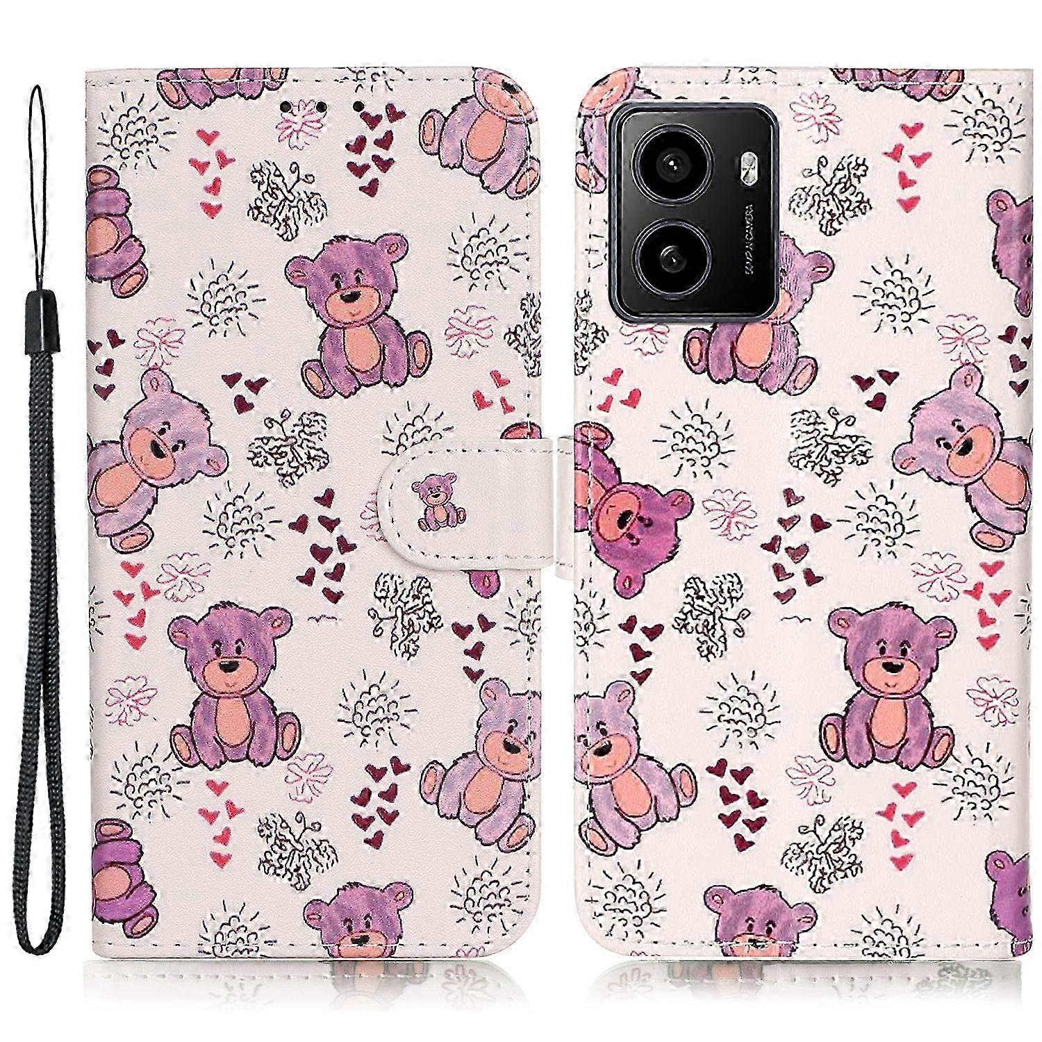 Leather Phone Case for HMD Pulse/Pulse+ with Pattern Design and Card Slot