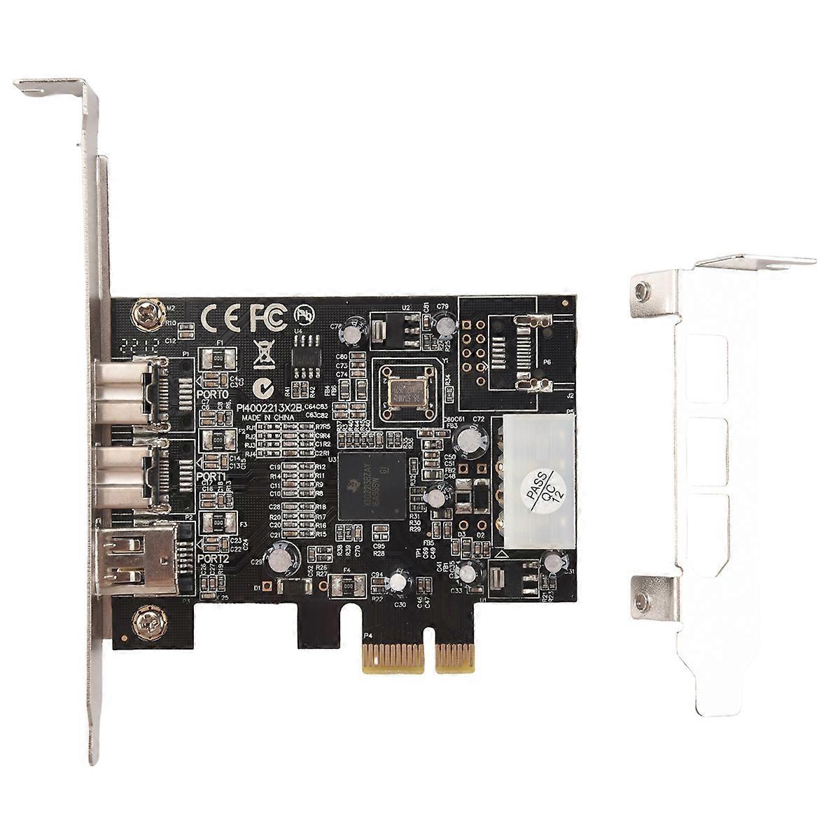 -PEX30016 3-portowy chipset IEEE 1394 Firewire 1394B i 1394A PCIe 1.1 x1 TI XIO2213B wymaga Lega