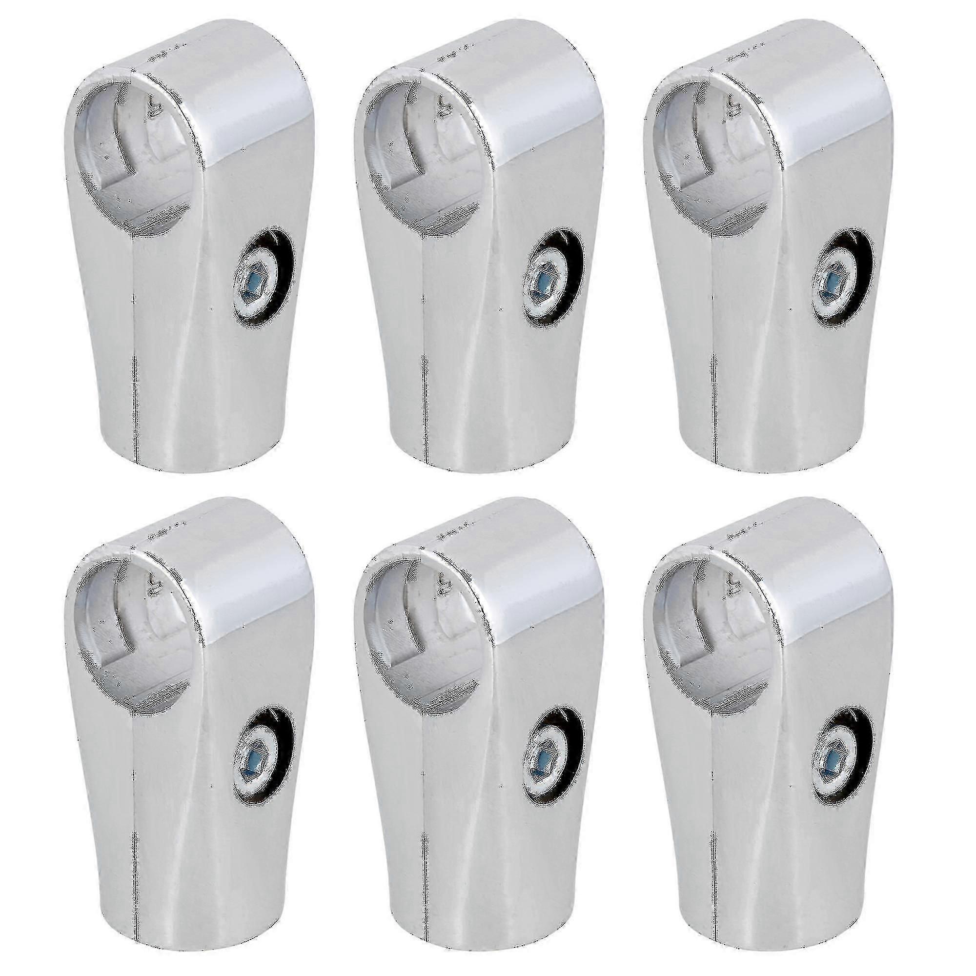 2025 New Pipe Connectors 6pcs Display Rack Clamp Fittings 25mm Inner Dia Two-way Tube Connectors