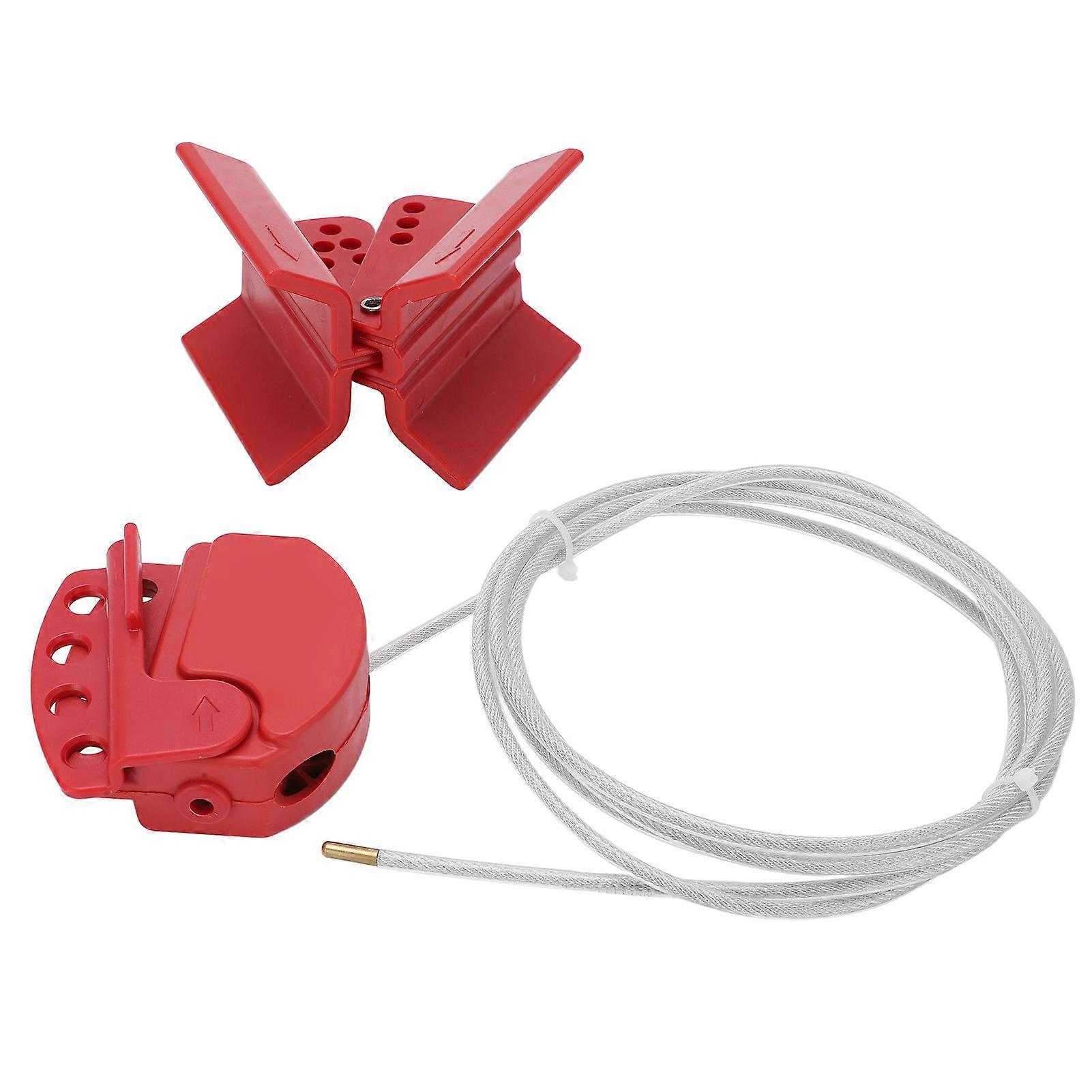 Adjustable Security Cable Lockout - High Temp Resistant, 4 Locks, 1.8m Steel Cable