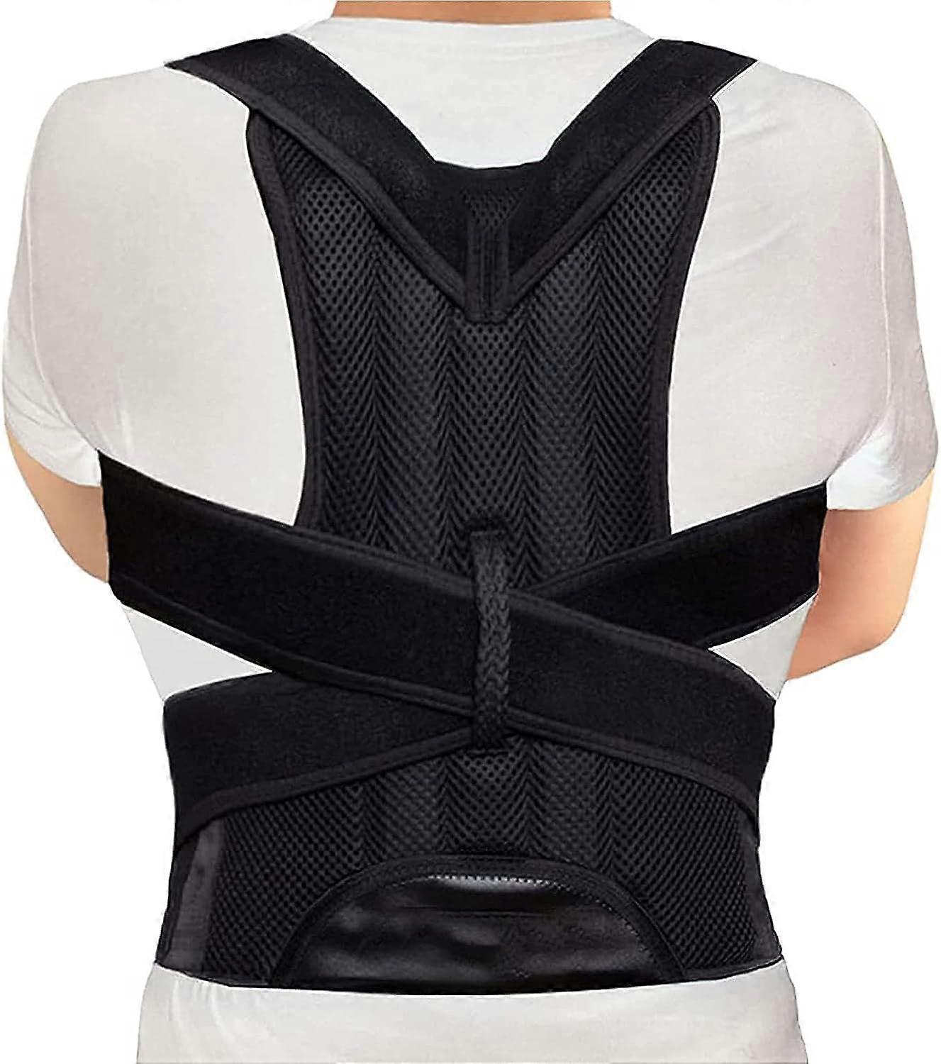 Posture Corrector Adjustable Back Brace Support Belt for Neck and Shoulder Pain Relief, Size XXXXL, Breathable Material