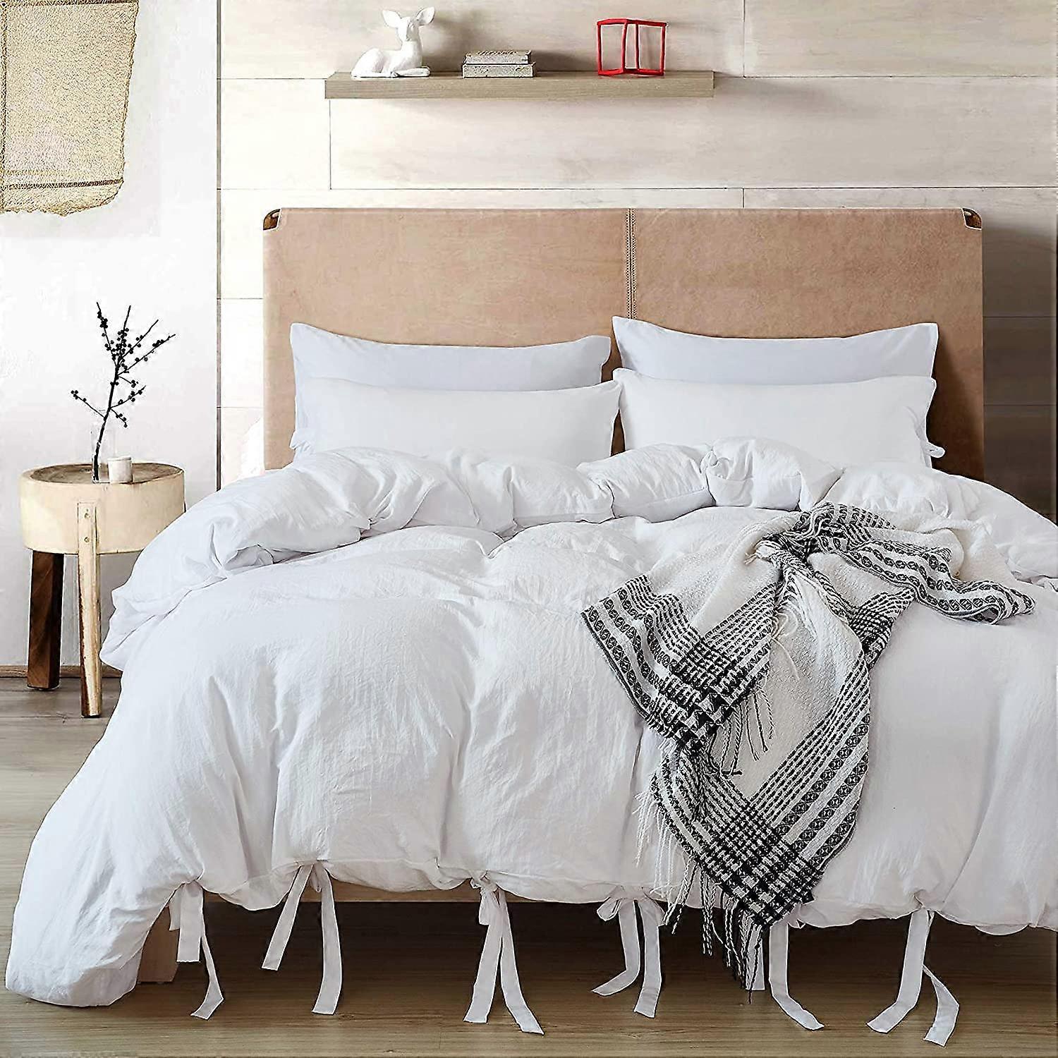 2 Pieces Soft Washed Microfiber Duvet Cover Set Bedding Set Twin Size