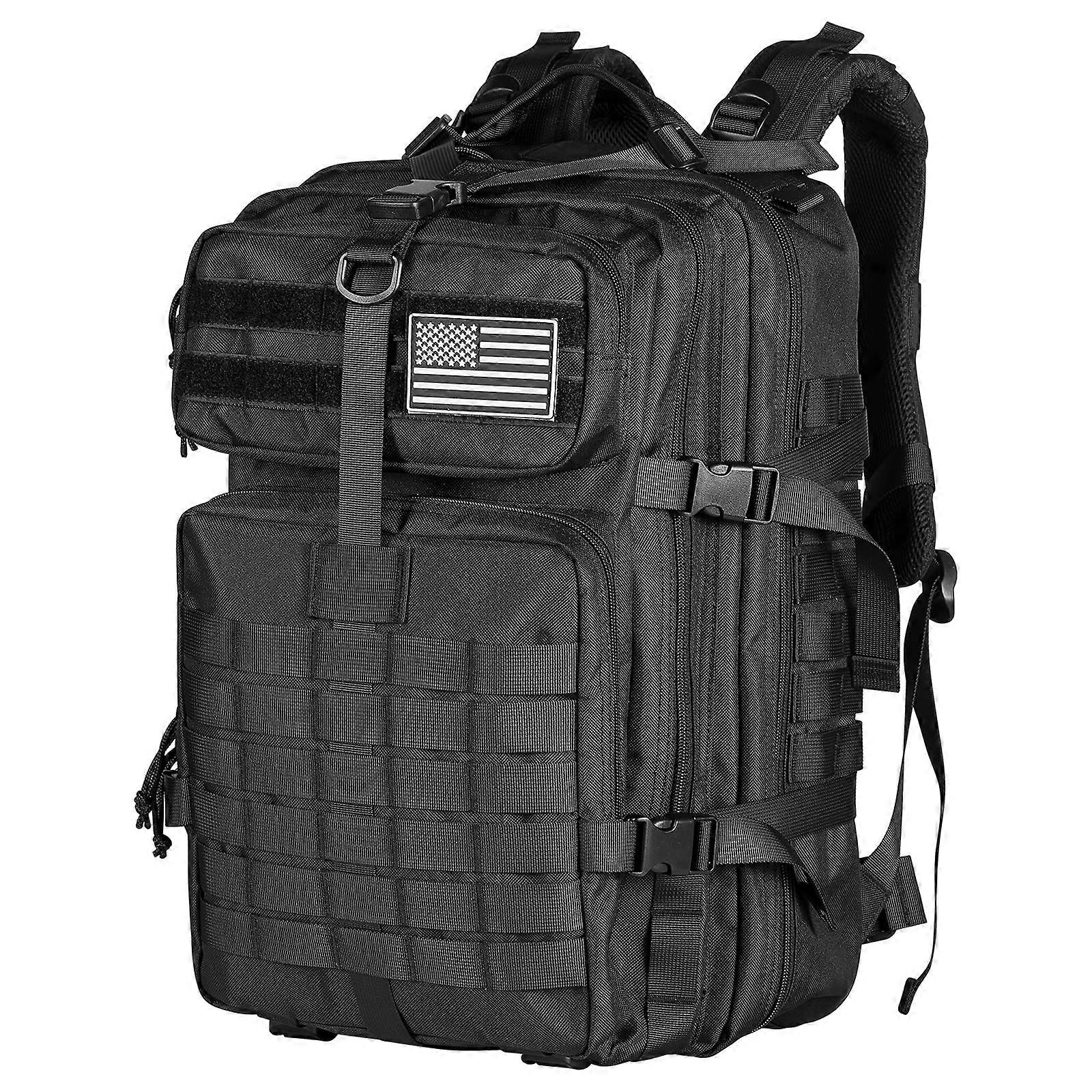 Himal Military Tactical Backpack 40L Black – Army 3-Day Molle Assault Pack with Water-Resistant Features