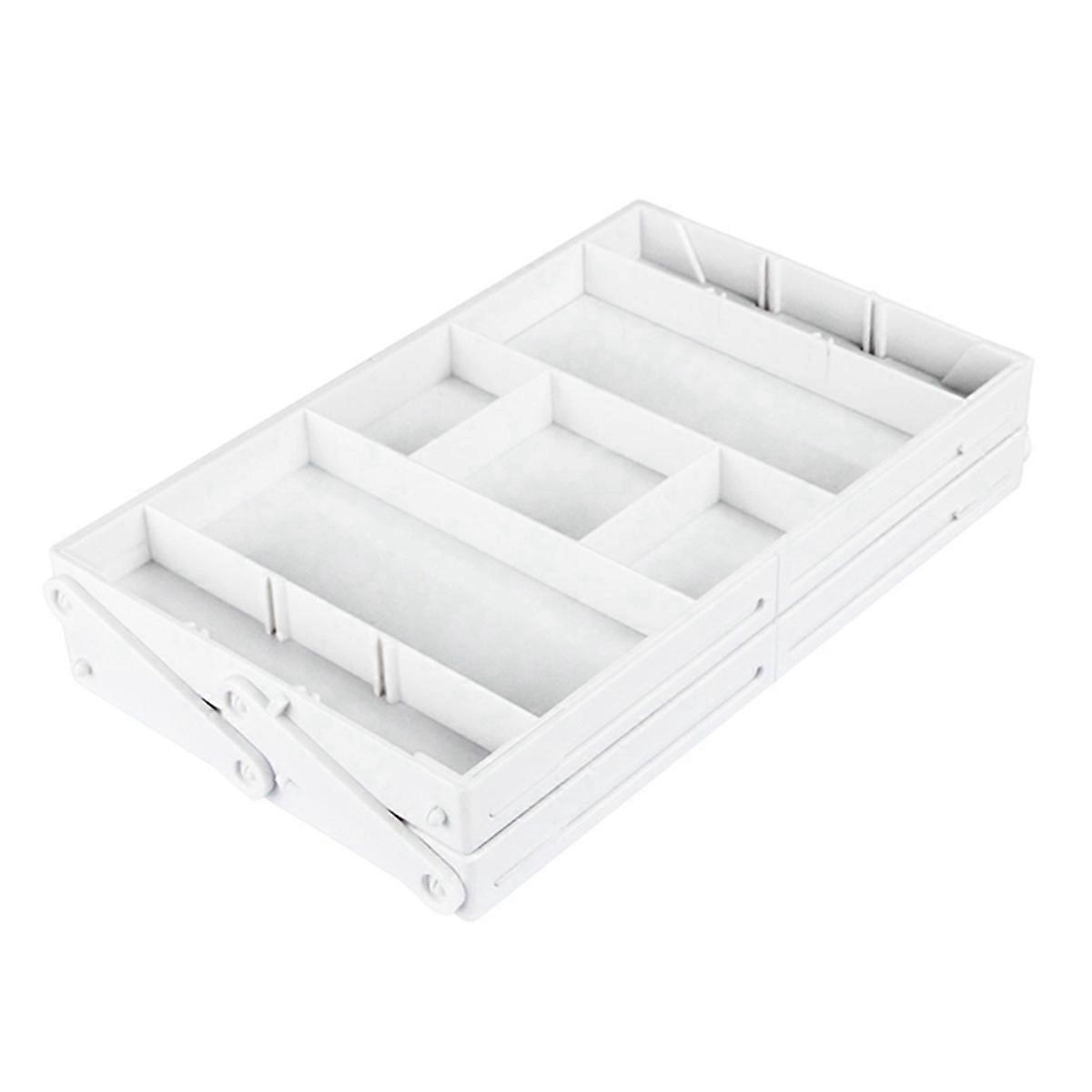Jewelry Display Holder Kitchen Storage Box Single Row with 2 Floors