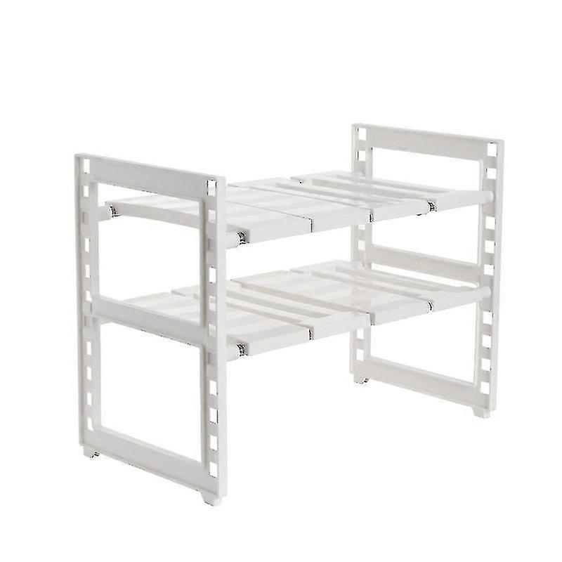 2-tier Sink Storage Rack Detachable Extended Storage Rack Telescopic Storage Rack