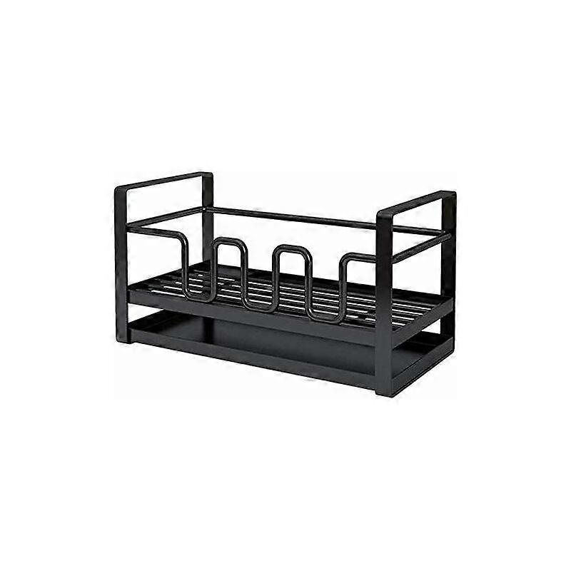 Kitchen sink storage rack with drainer