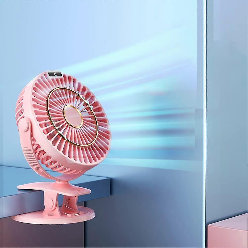 Portable Silent USB Rechargeable Clip Fan (BLUE)