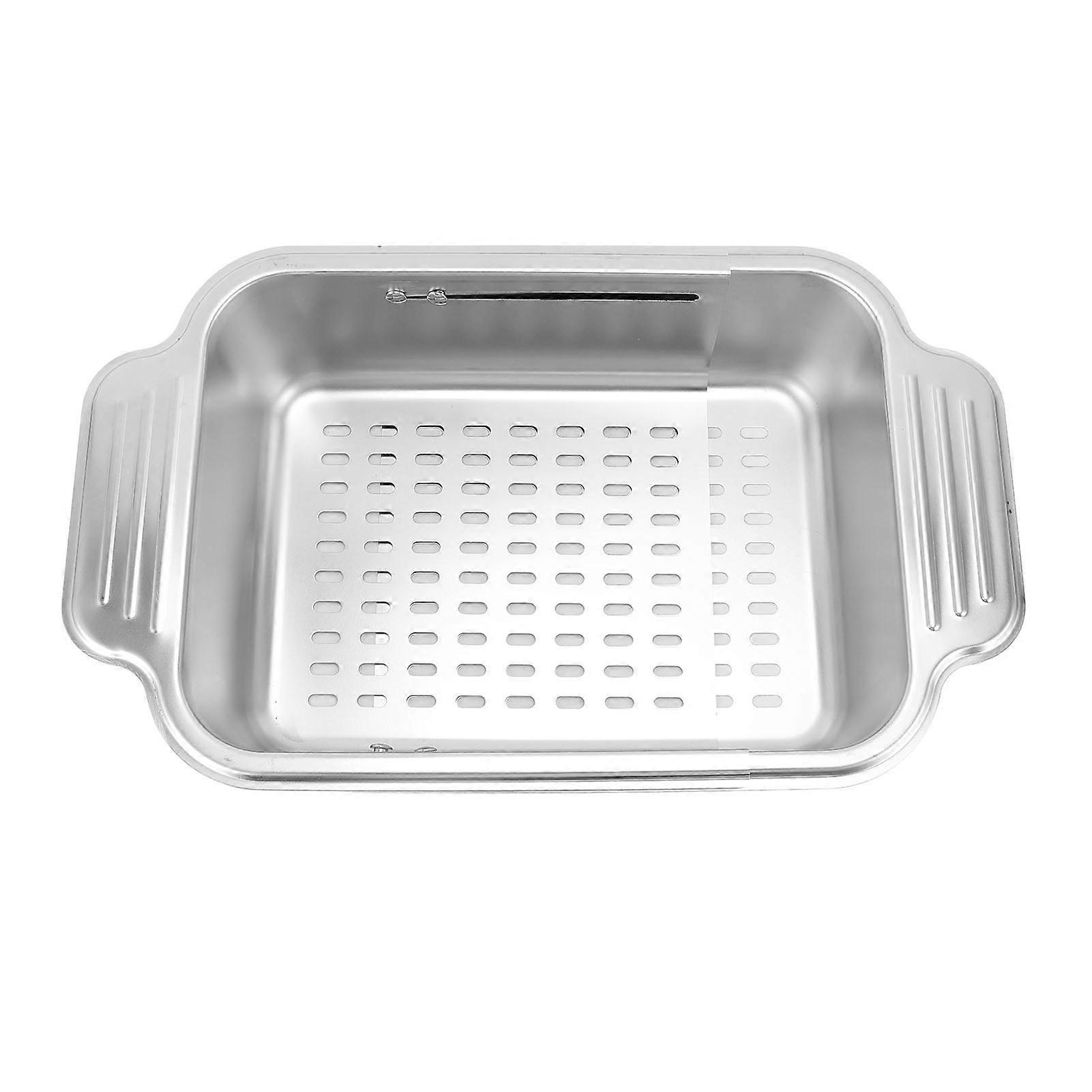 Expandable Dish Drying Stainless Steel Over Sink Dish Drainer Rack Basket Shelf for Kitchen Counter