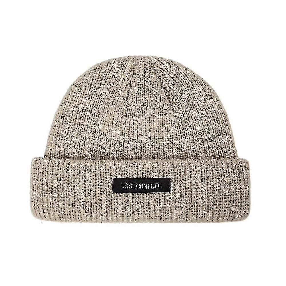 Miehet neulottu beanie kiinteä väri talvihattu skullcap